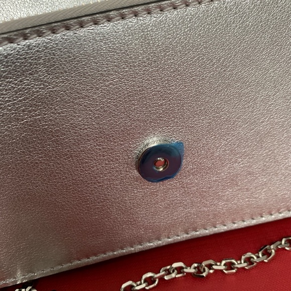 AUTH VALENTINO GARAVANI CLUTCH SILVER ROCKSTUD - Picture 4 of 6